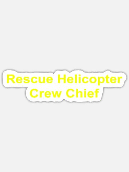 Rescue Helicopter Crew Chief - Sticker Größe S (10 x 10 cm) - Mattweiß