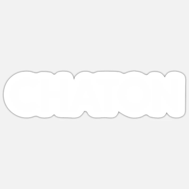 Chaton - Sticker taille S (10 x 10 cm) - blanc mat