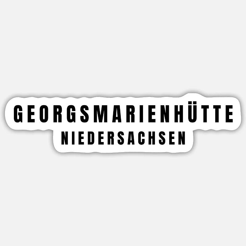 Georgsmarienhütte Basse-Saxe - Sticker taille S (10 x 10 cm) - blanc mat