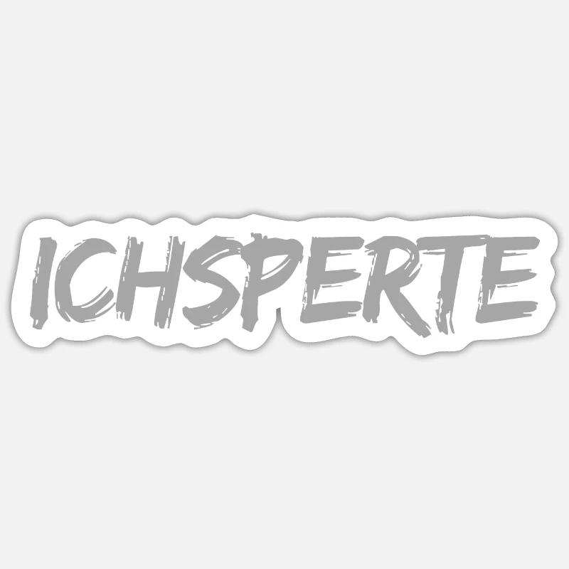 Ichsperte - expert, funny pun - Sticker size S (10 x 10 cm) - white matte