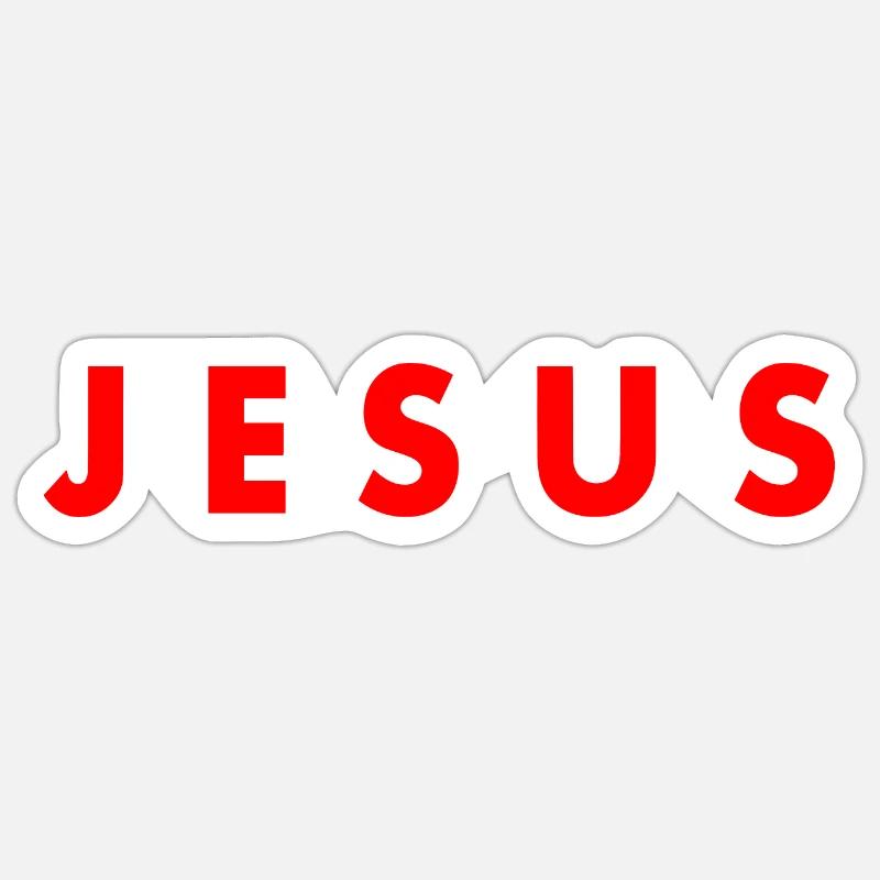 Jesus - Sticker Größe S (10 x 10 cm) - Mattweiß