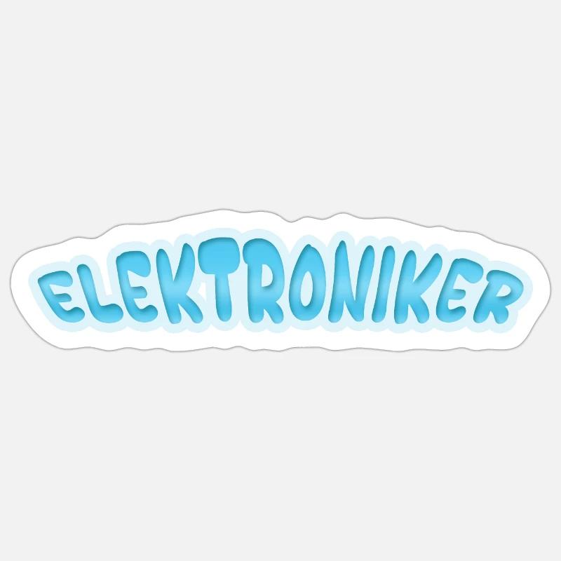 Électronicien en tant que technicien en électronique - Sticker taille S (10 x 10 cm) - blanc mat