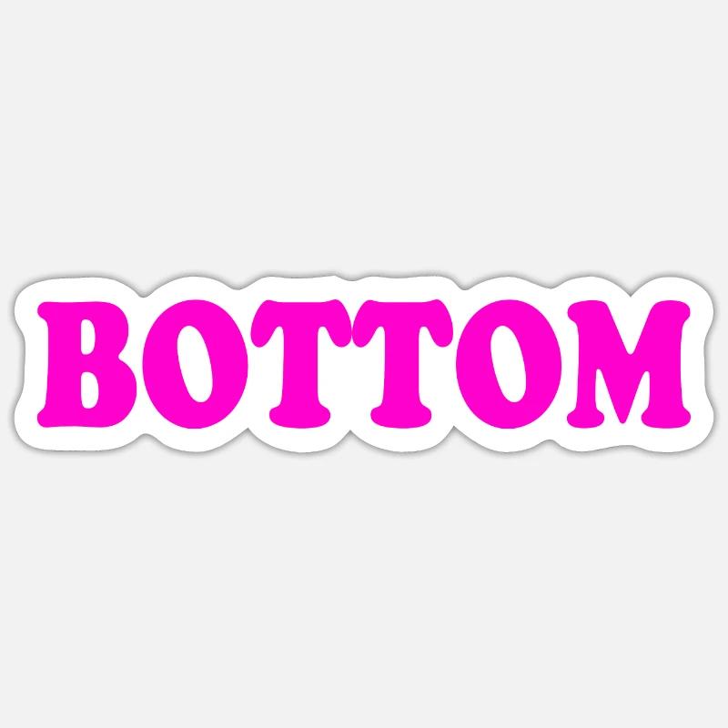 Bottom - Sticker taille S (10 x 10 cm) - blanc mat
