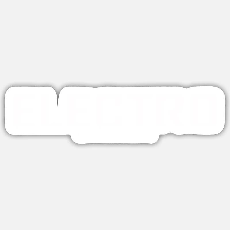 Electro - Sticker Größe S (10 x 10 cm) - Mattweiß