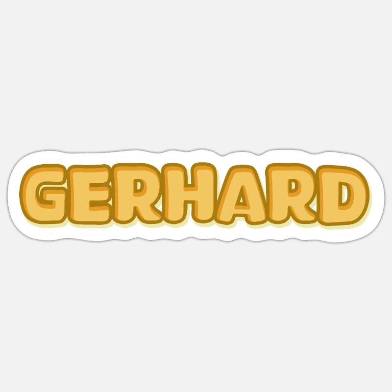 Gerhard als Gerhard - Sticker Größe S (10 x 10 cm) - Mattweiß