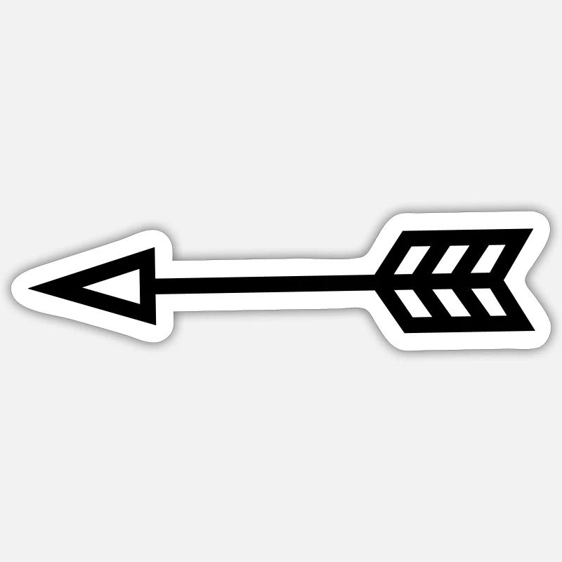 pfeil - Sticker Größe S (10 x 10 cm) - Mattweiß