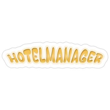 Job Hotelmanager - Sticker Größe S (10 x 10 cm) - Mattweiß - Vorne