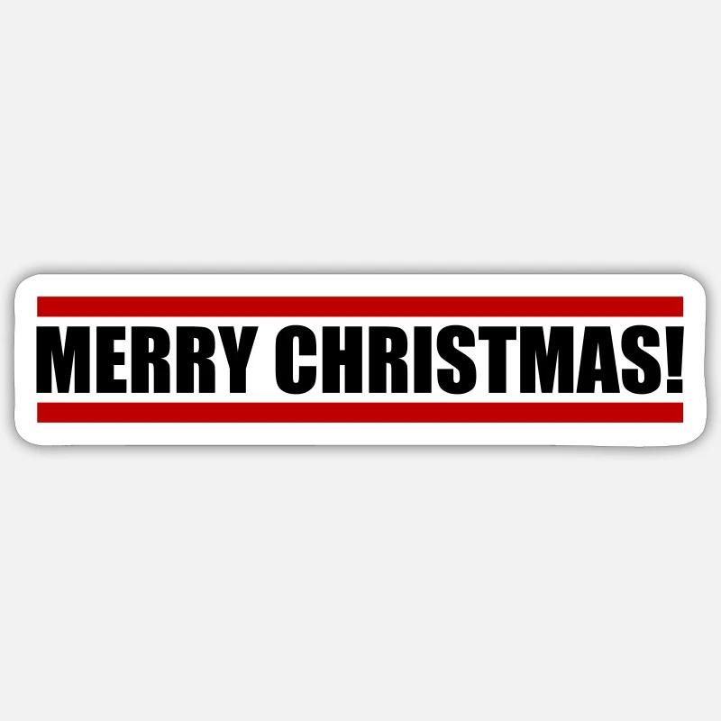 Joyeux Noël - Sticker taille S (10 x 10 cm) - blanc mat