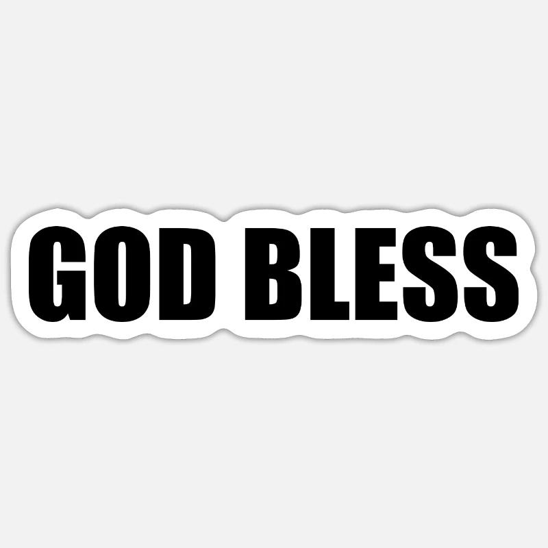 God bless - Sticker Größe S (10 x 10 cm) - Mattweiß