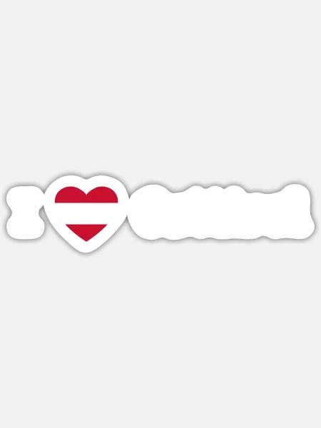 Österreich Herz Osttirol weiß - Sticker Größe S (10 x 10 cm) - Mattweiß
