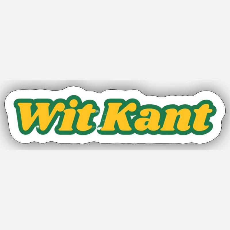 Wit Kant - Sticker taille S (10 x 10 cm) - blanc mat