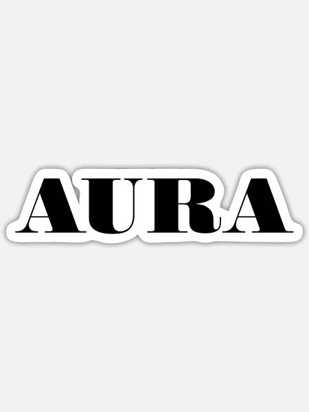 aura groß - Sticker Größe S (10 x 10 cm) - Mattweiß