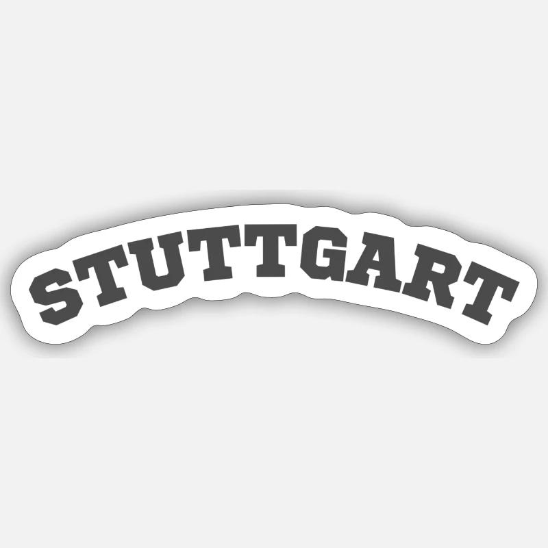Stuttgart - Sticker taille S (10 x 10 cm) - blanc mat