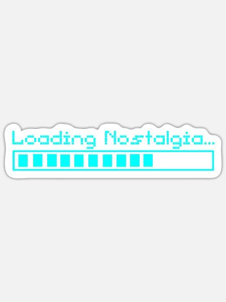 Ladebildschirm - Retro Gaming Design - Sticker Größe S (10 x 10 cm) - Mattweiß