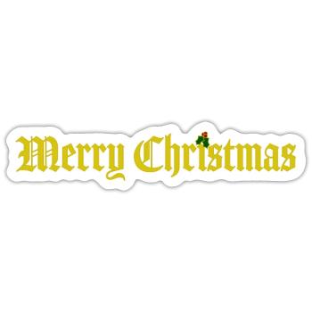 Merry Christmas - Sticker size S (10 x 10 cm) - white matte - Front