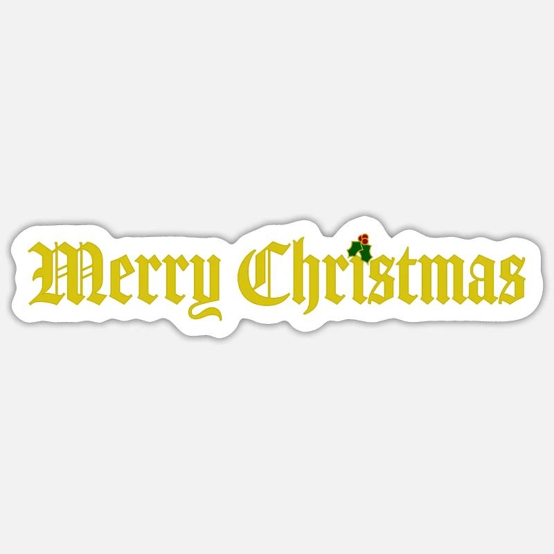 Joyeux Noël - Sticker taille S (10 x 10 cm) - blanc mat