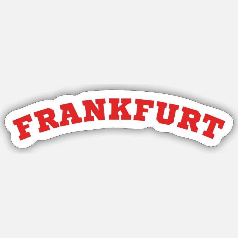 Francfort - Sticker taille S (10 x 10 cm) - blanc mat