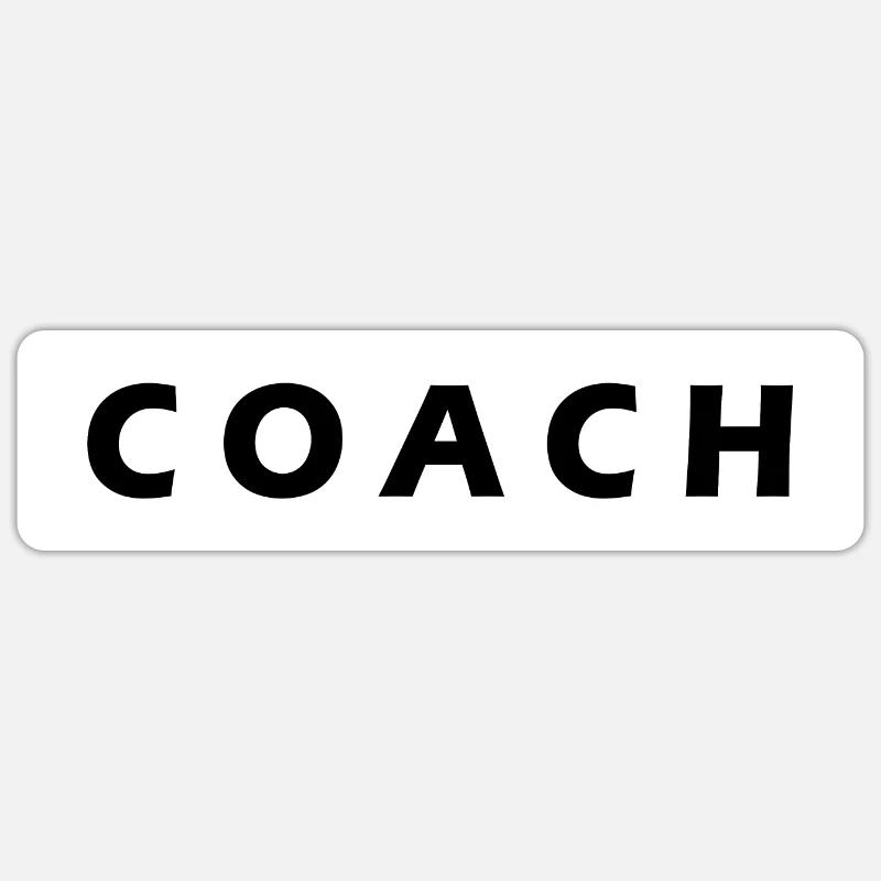 COACH - Sticker taille S (10 x 10 cm) - blanc mat
