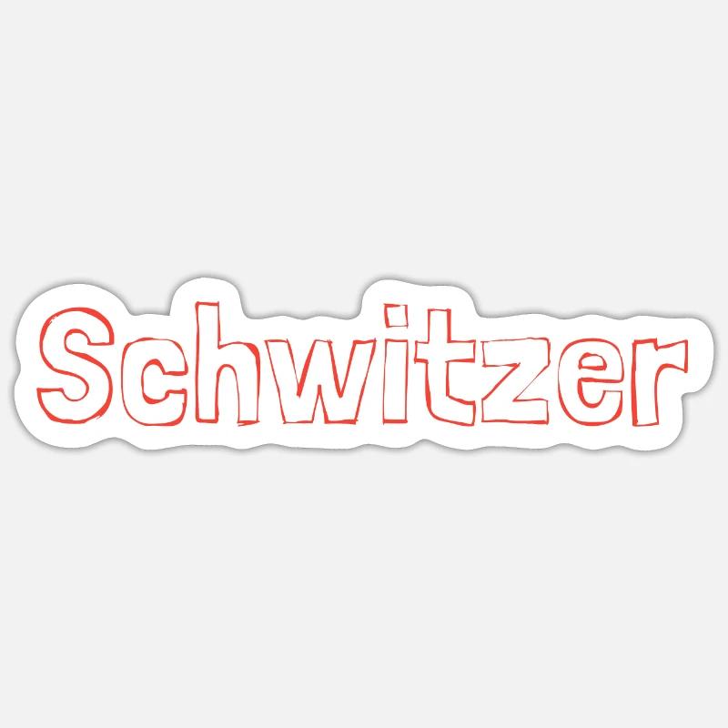 Schwitzer - Sticker Größe S (10 x 10 cm) - Mattweiß