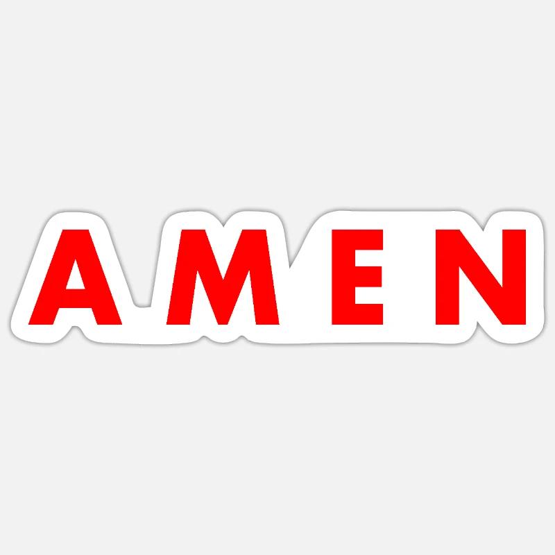 Amen - Sticker size S (10 x 10 cm) - white matte