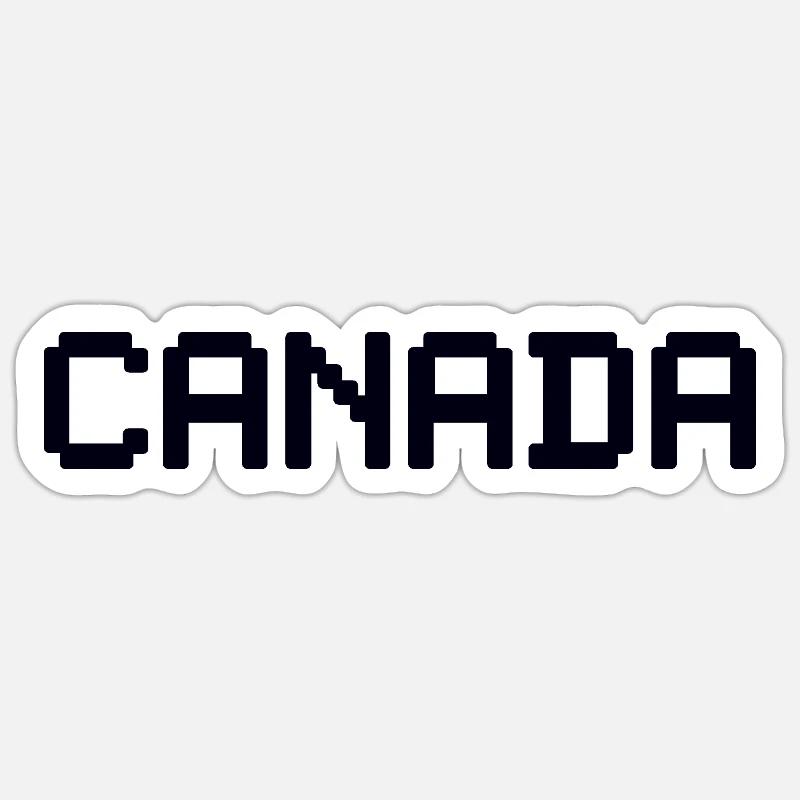 CANADA - Sticker taille S (10 x 10 cm) - blanc mat