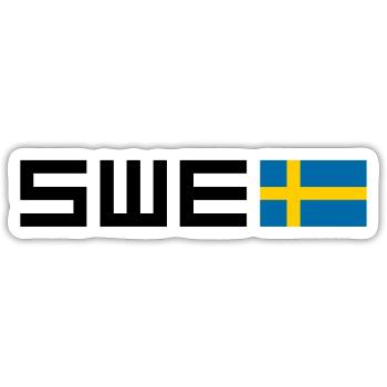 Schweden - Sticker Größe S (10 x 10 cm) - Mattweiß - Vorne