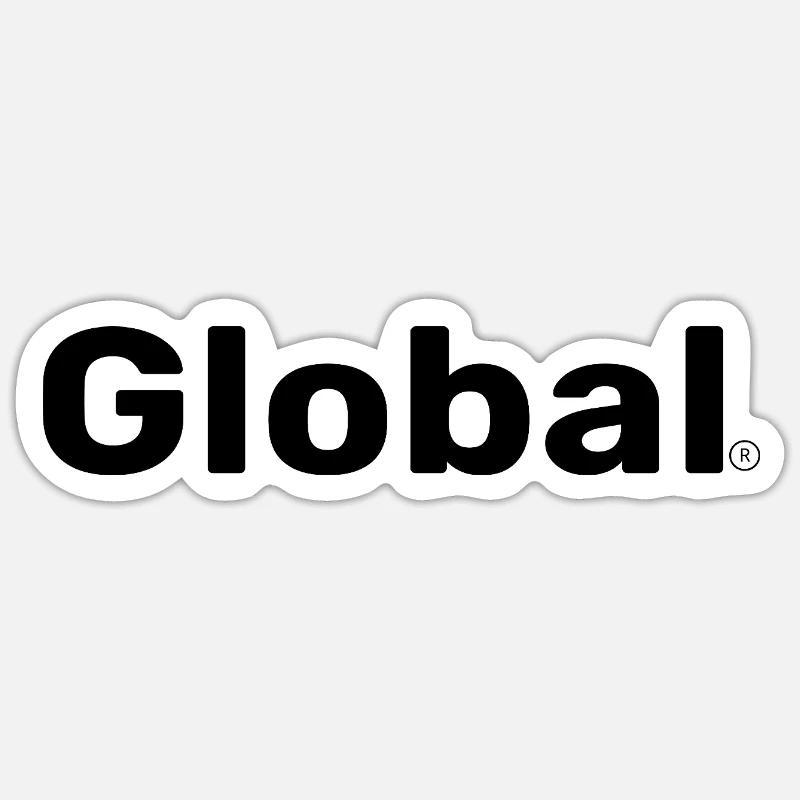 Global - Sticker taille S (10 x 10 cm) - blanc mat