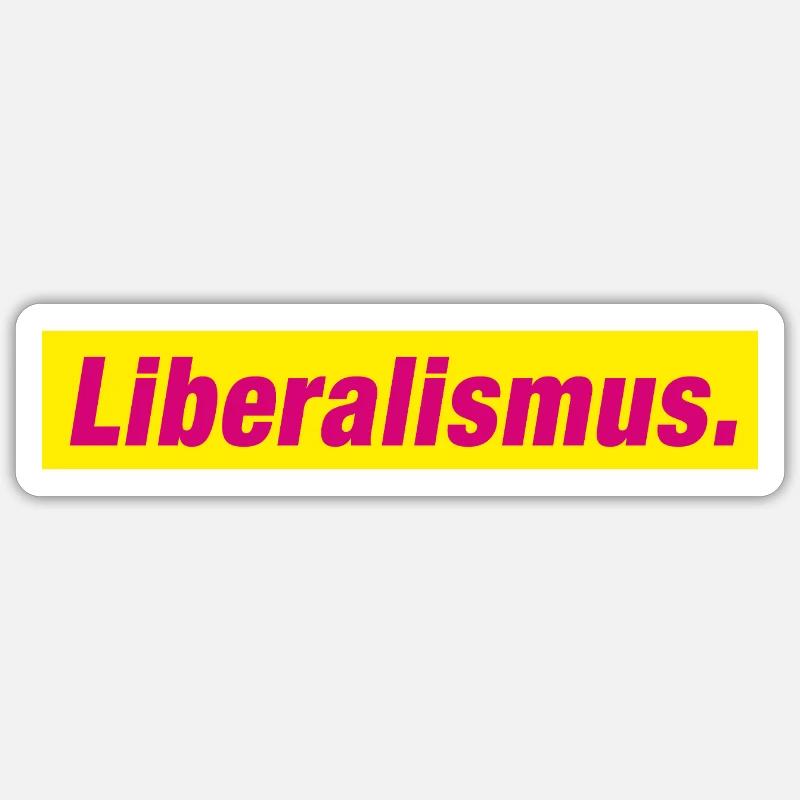 Liberalismus Sticker - Sticker Größe S (10 x 10 cm) - Mattweiß