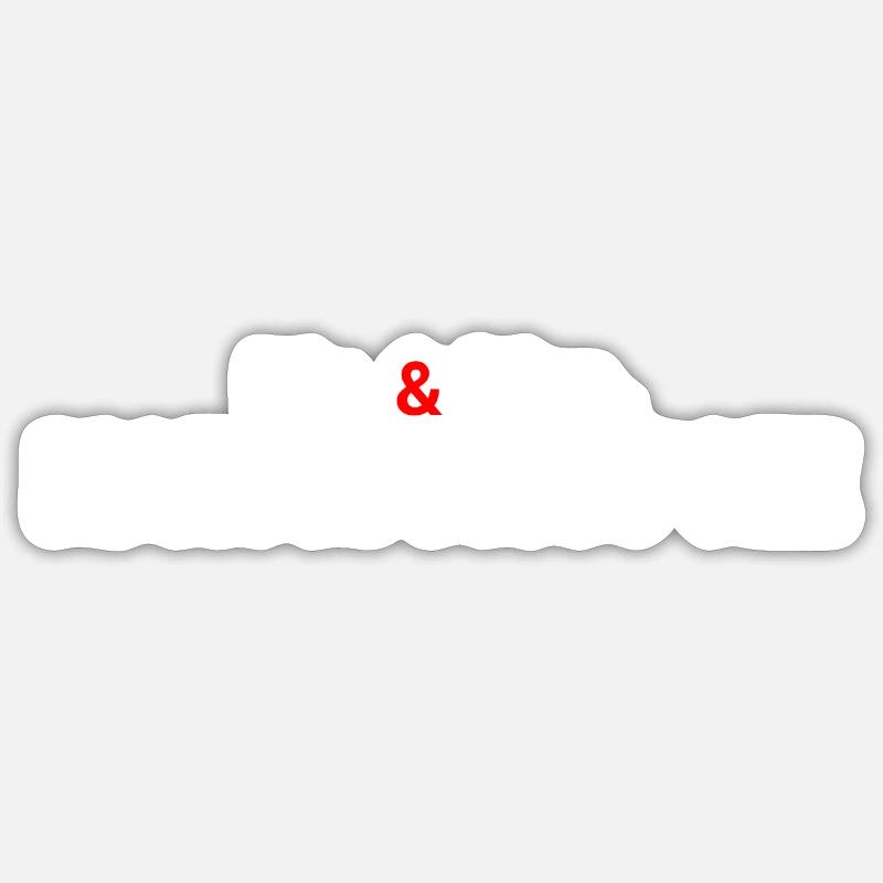 Mr. & Mrs. Katastrophe - Sticker Größe S (10 x 10 cm) - Mattweiß