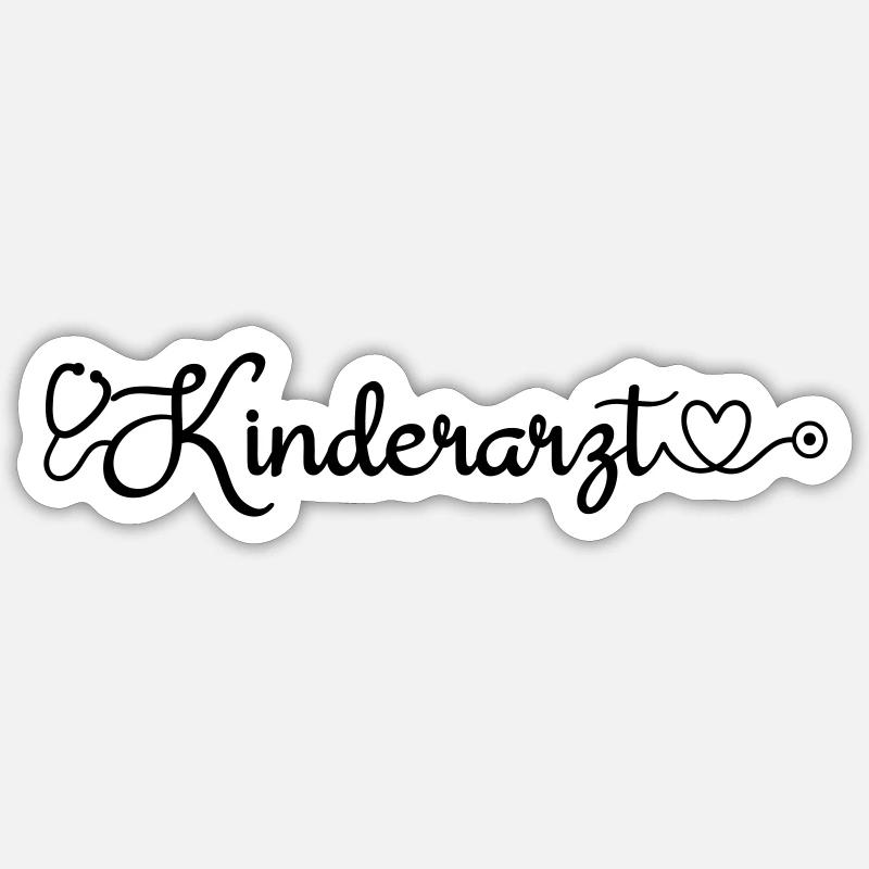 Kinderarzt - Sticker Größe S (10 x 10 cm) - Mattweiß