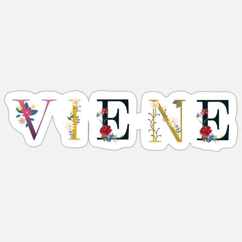 Viene - Sticker size S (10 x 10 cm) - white matte