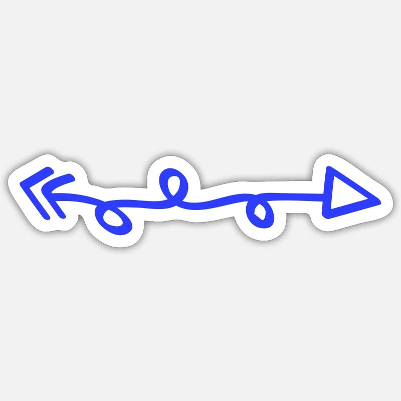 flèche - Sticker taille S (10 x 10 cm) - blanc mat