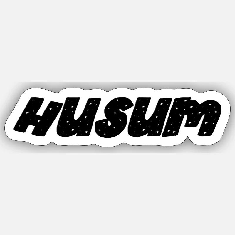 Husum - Sticker taille S (10 x 10 cm) - blanc mat