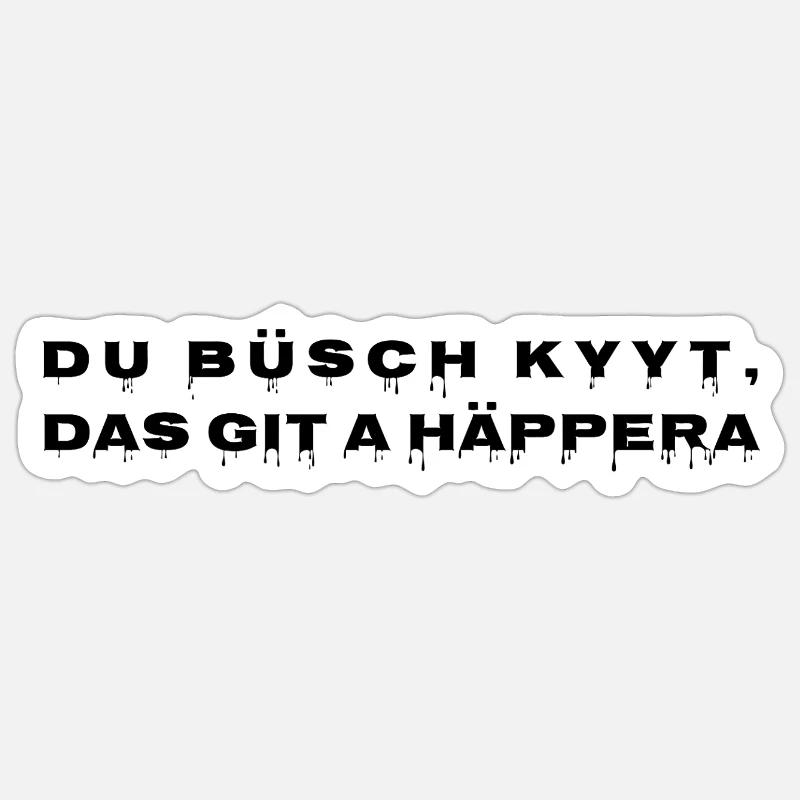 Du Häppara - Sticker size S (10 x 10 cm) - white matte