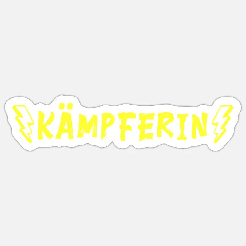 Combattant - Sticker taille S (10 x 10 cm) - blanc mat