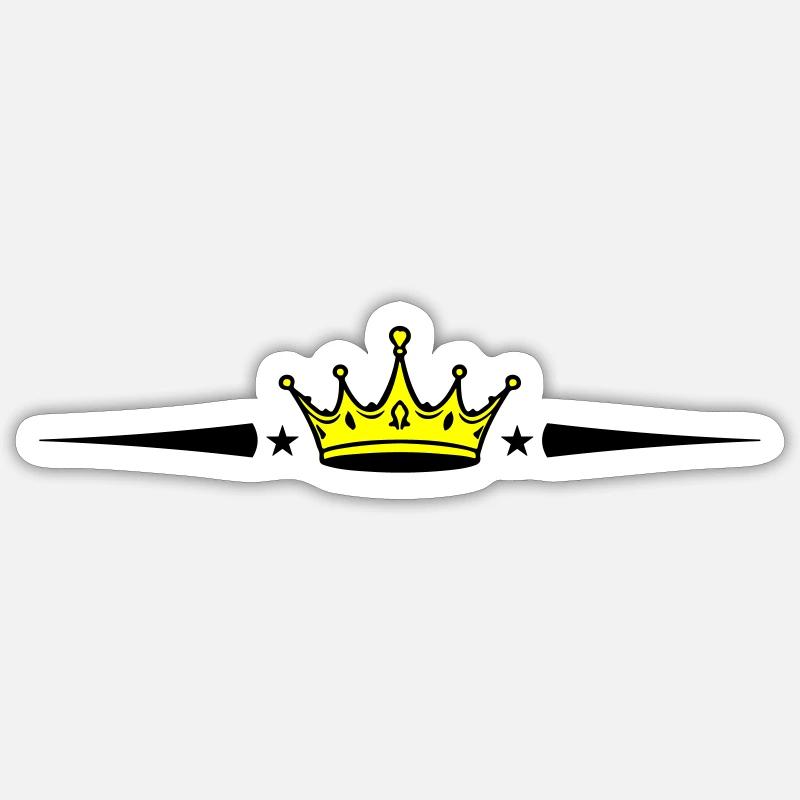 Krone Element - Sticker Größe S (10 x 10 cm) - Mattweiß
