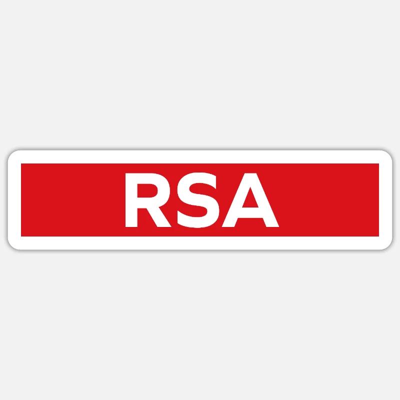 RSA - Sticker size S (10 x 10 cm) - white matte