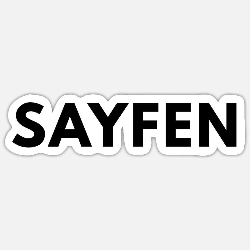SAYFEN - Sticker taille S (10 x 10 cm) - blanc mat