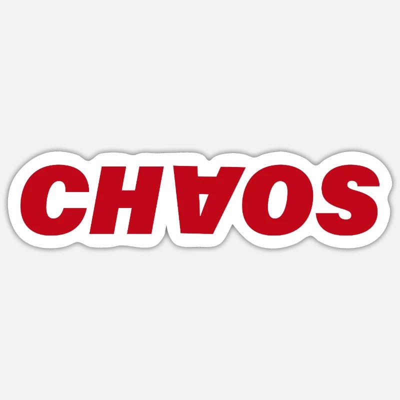 Chaos - Sticker taille S (10 x 10 cm) - blanc mat