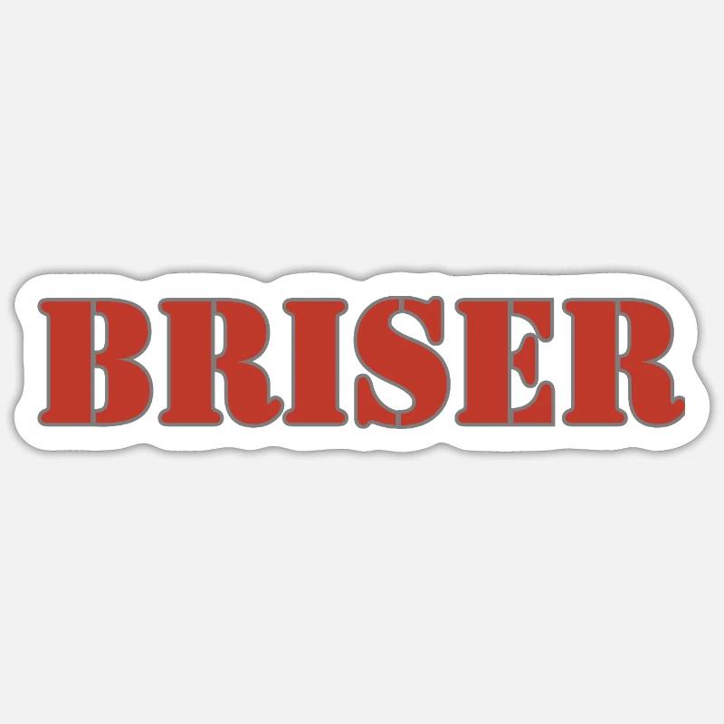 brechen - Sticker Größe S (10 x 10 cm) - Mattweiß