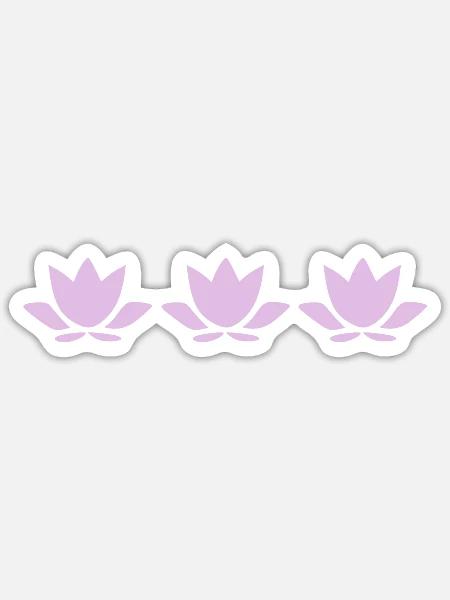 Lotusblume Lotusblüte Blume pastell Blüte Yoga - Sticker Größe S (10 x 10 cm) - Mattweiß