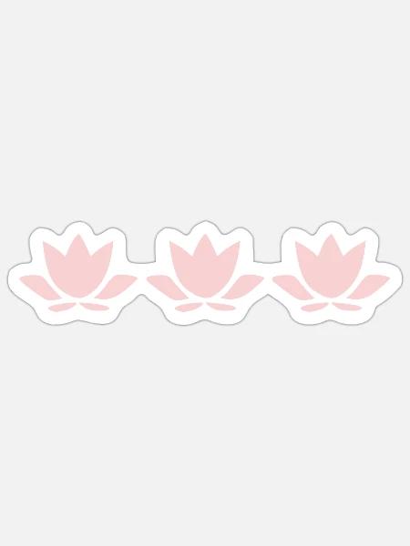 Lotusblume Lotusblüte Blume pastell Blüte Yoga - Sticker Größe S (10 x 10 cm) - Mattweiß