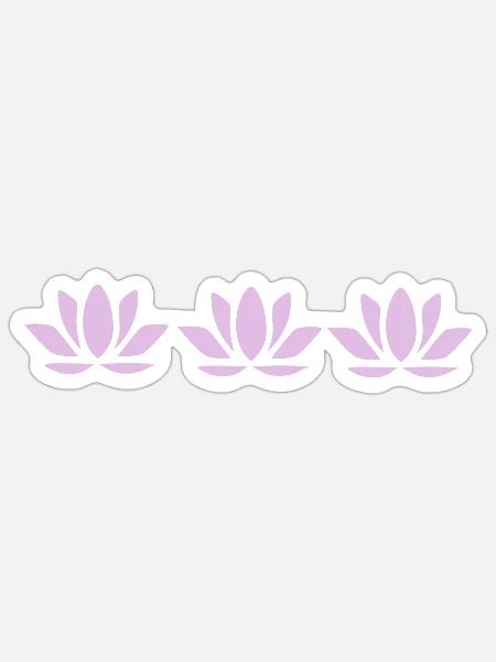 Lotusblume Lotusblüte pastell violett Blume Blumen - Sticker Größe S (10 x 10 cm) - Mattweiß