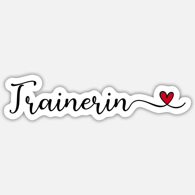 Trainerin - Sticker Größe S (10 x 10 cm) - Mattweiß