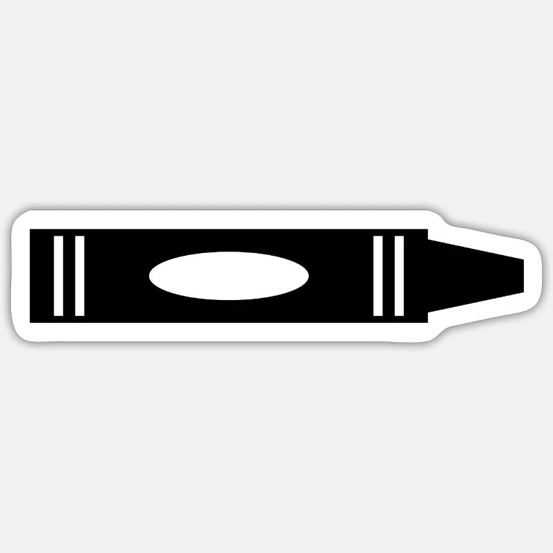 Crayon - Sticker size S (10 x 10 cm) - white matte