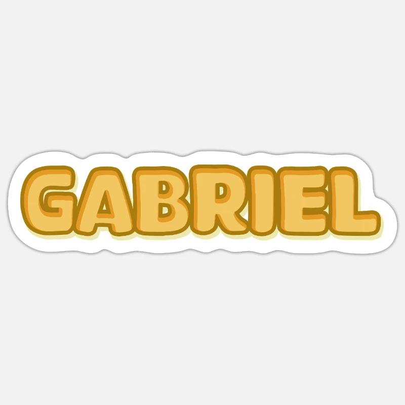 Gabriel as a given name - Sticker size S (10 x 10 cm) - white matte