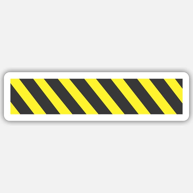 Ruban de précaution - Sticker taille S (10 x 10 cm) - blanc mat