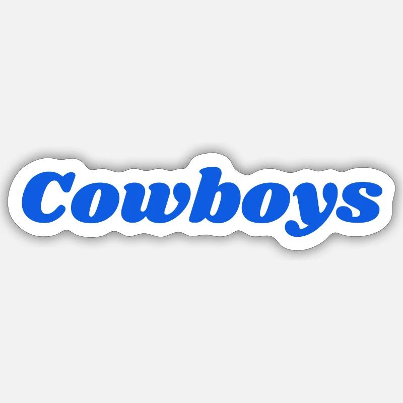 Cowboys - Sticker taille S (10 x 10 cm) - blanc mat
