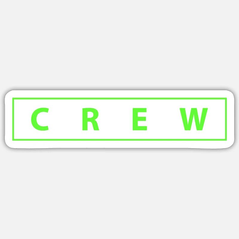 Crew - Sticker size S (10 x 10 cm) - white matte