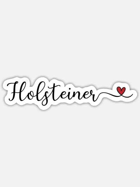 Holsteiner - Sticker Größe S (10 x 10 cm) - Mattweiß